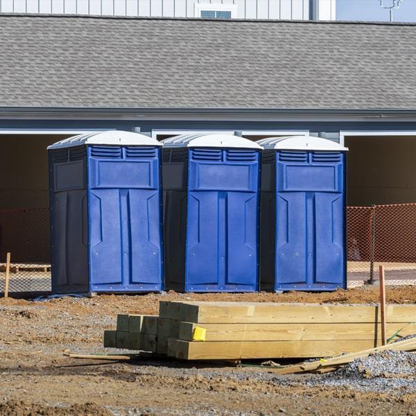 job site porta potties services our portable toilets on construction sites once a week, but can also provide additional servicing if needed